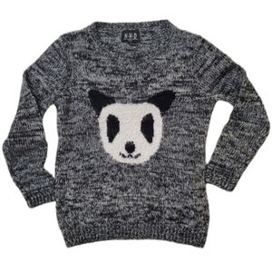 Knit Panda Sweater (Medium) - Black & Grey